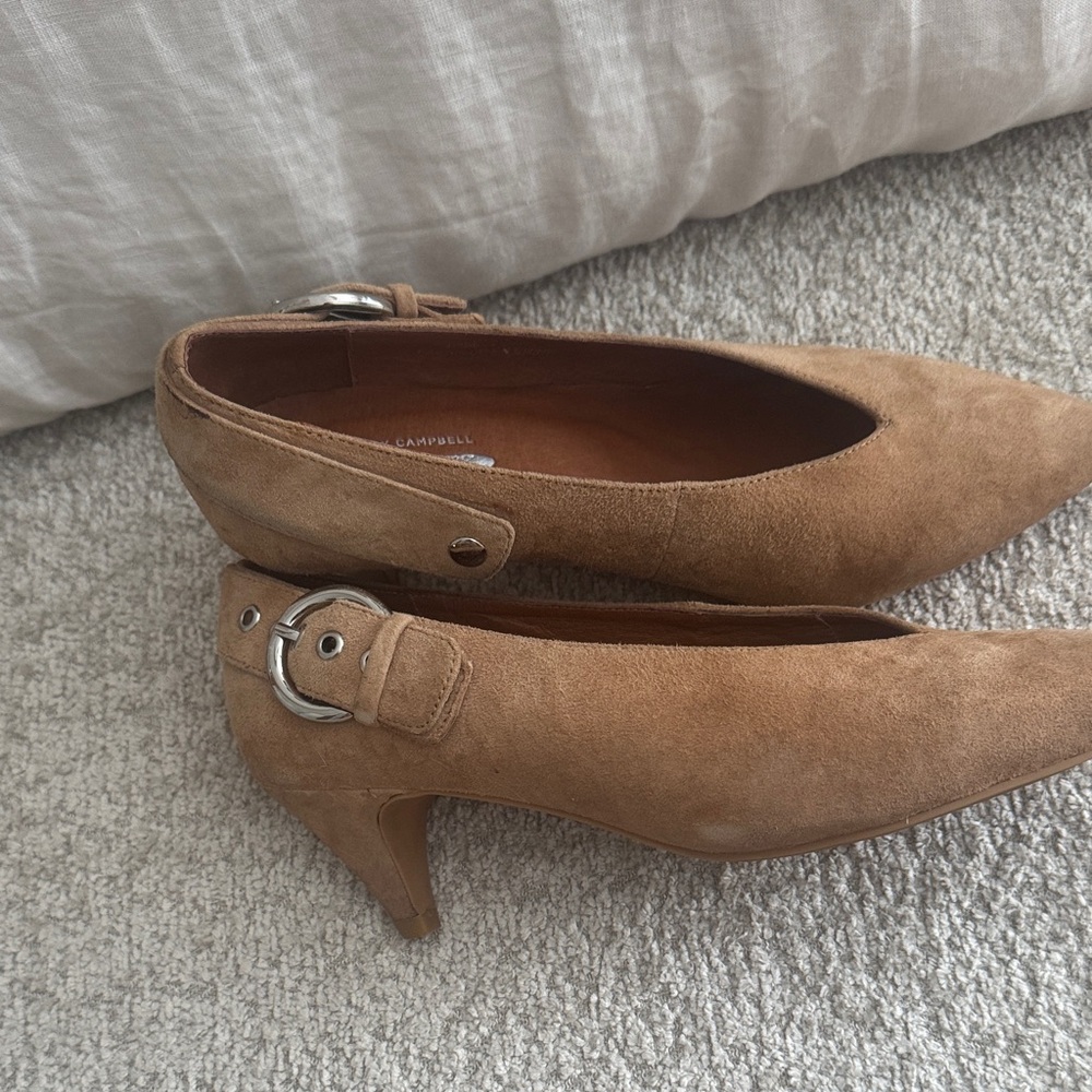 Jeffrey Campbell Tan Suede Heels